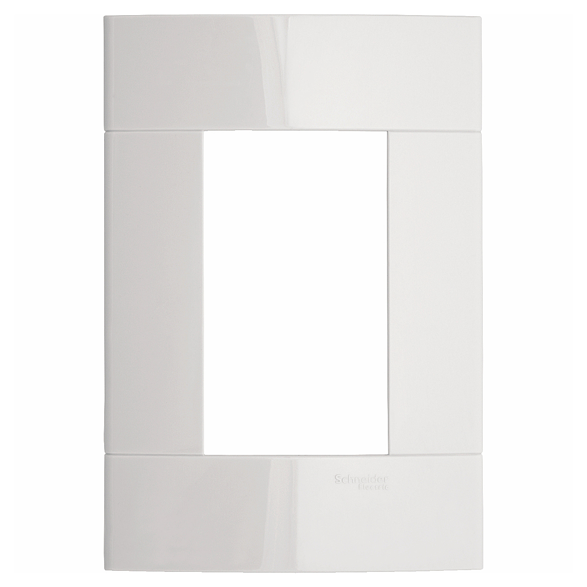 Placa Acabamento 3 Postos Horizontal 4X2 Decor Branco - Schneider Electric