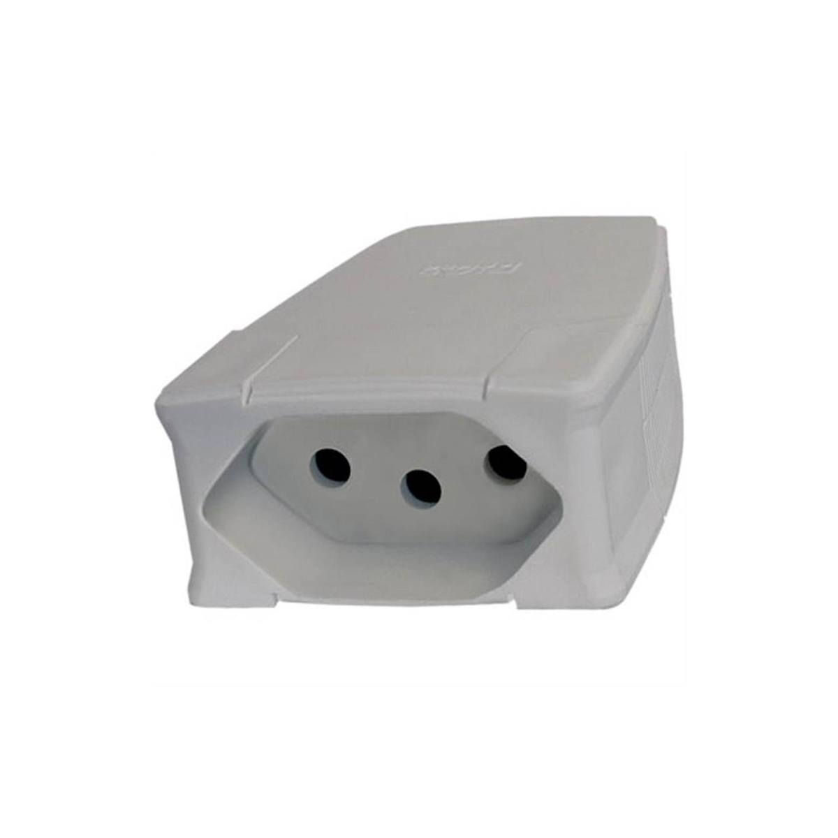Plug Fêmea 20A 250V Cinza Axial Com Prensa Cabo - Pial