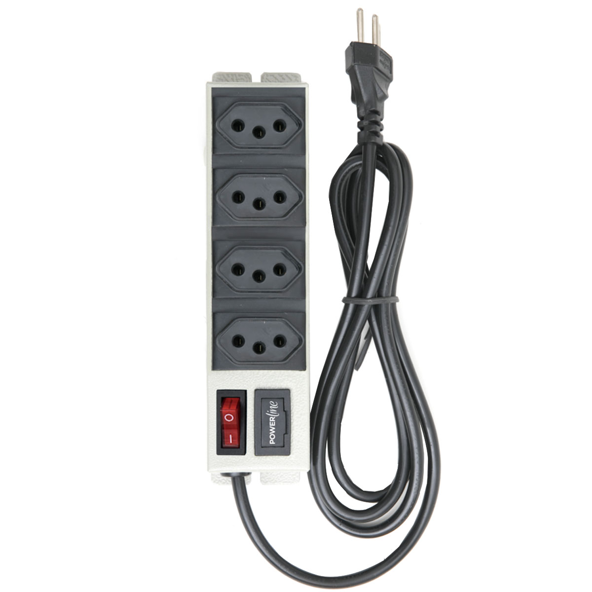 Filtro De Linha Power Line 1,5 Metros 4 Tomadas Bivolt  10A Branco Metal - Multicraft