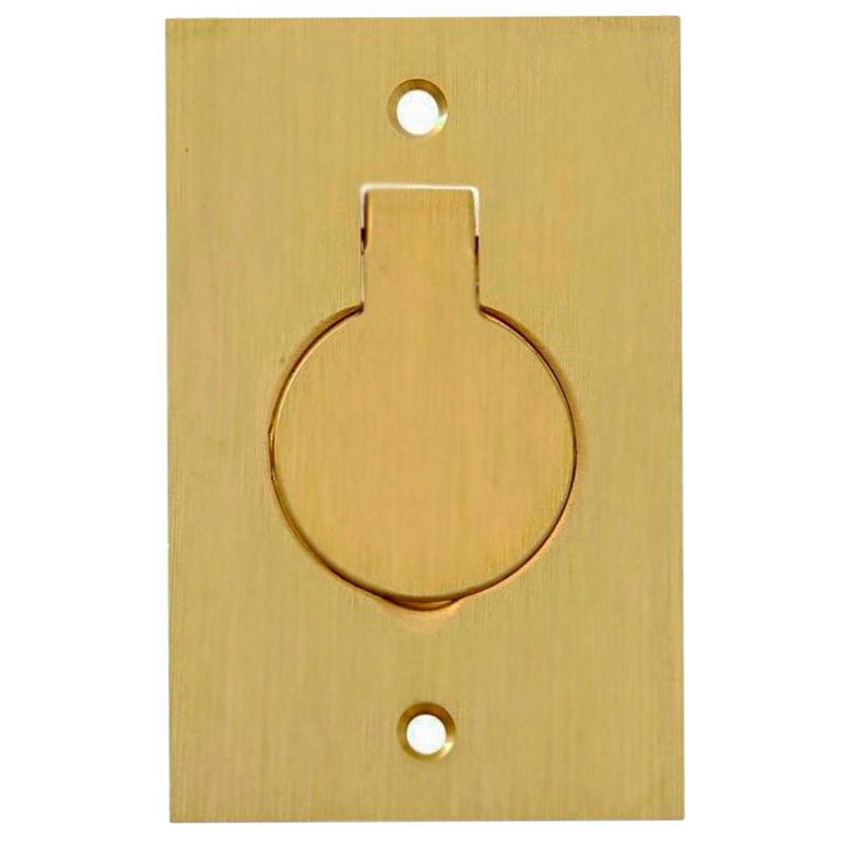 Placa Piso Unha Latão 4X2 Para 1 Tomada Universal - Stamplac