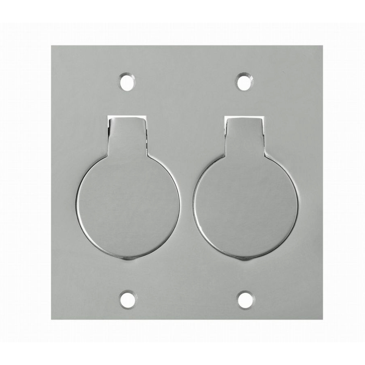 Placa Piso Unha Latão 4X4 Para 2 Tomadas Universal - Stamplac