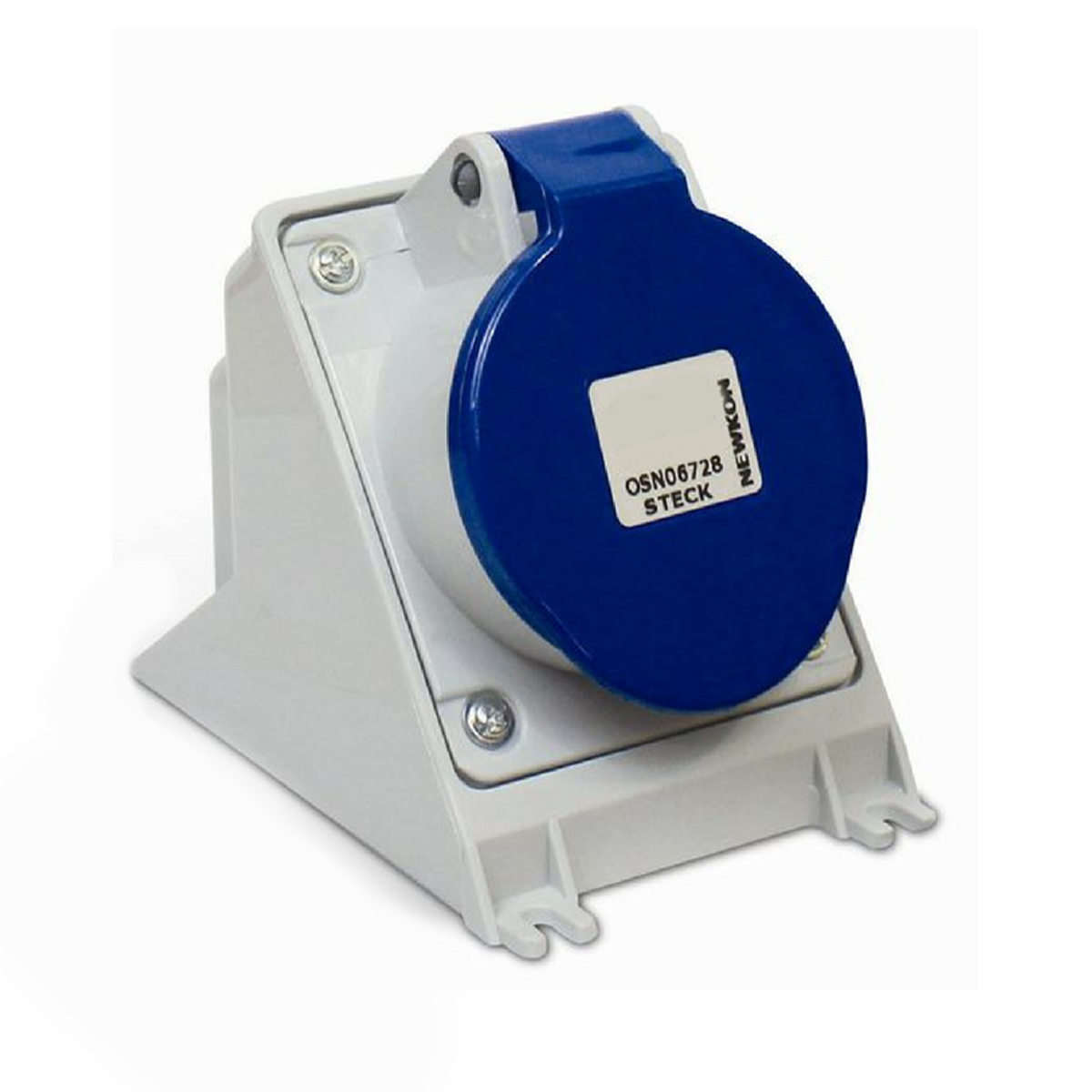 Tomada Industrial Fêmea Sobrepor 3P+T 63A 220/250V 9H Azul Newkon N4509 - Steck