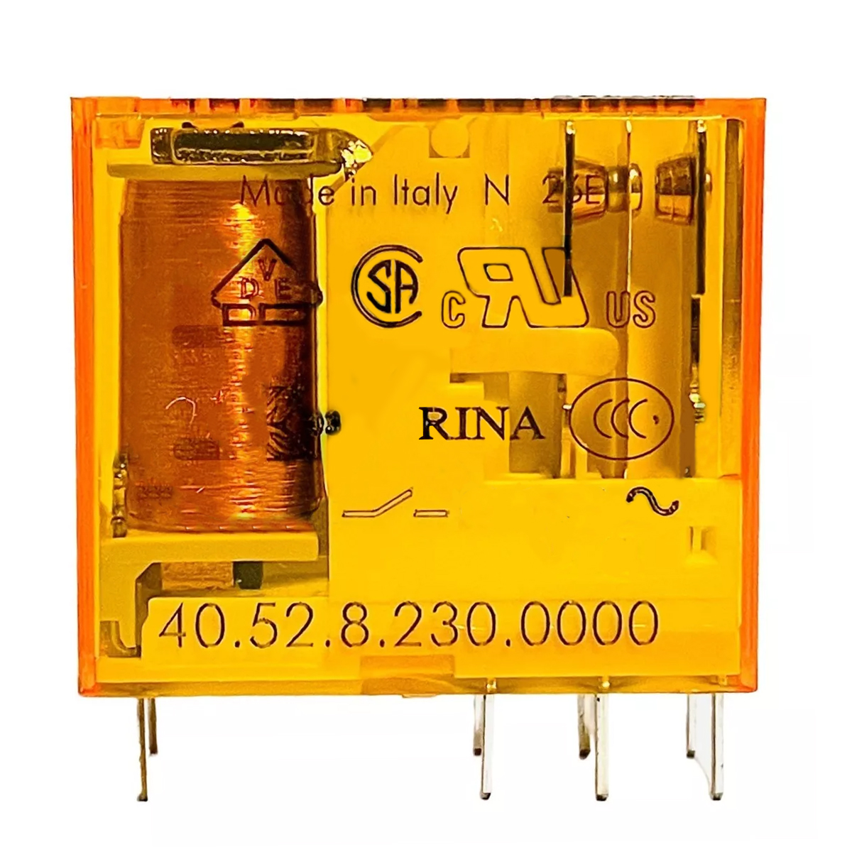 Mini Relé Para Circuito Interno 2 Contatos Reversíveis 8A 230Vac - Finder