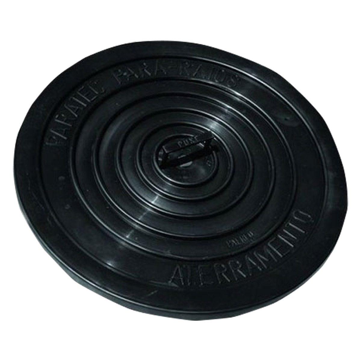 Tampa Para Caixa Inspeção Terra 250Mm Ferro Fundido Simples Preto Para Aterramento - Paratec