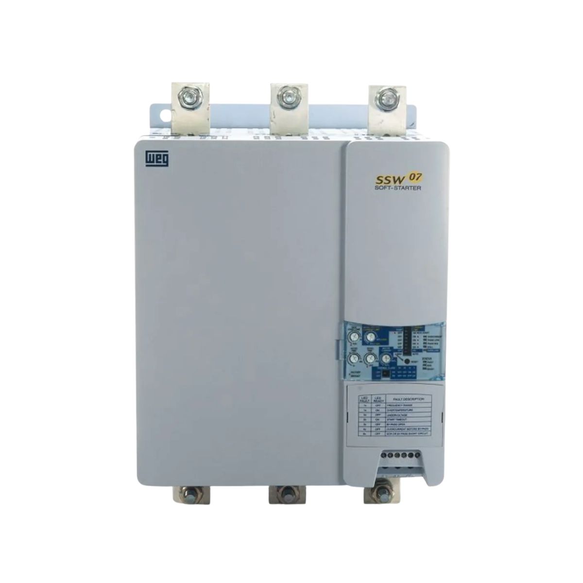 Chave Partida Softstarter Trifásico 312A 220-575V 225Kw Ip00 - Weg