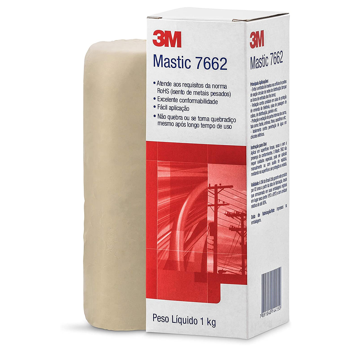 Massa Calafetar Para Vedação E Isolação 1Kg Mastic 7662 MASTIC - 3M Do Brasil