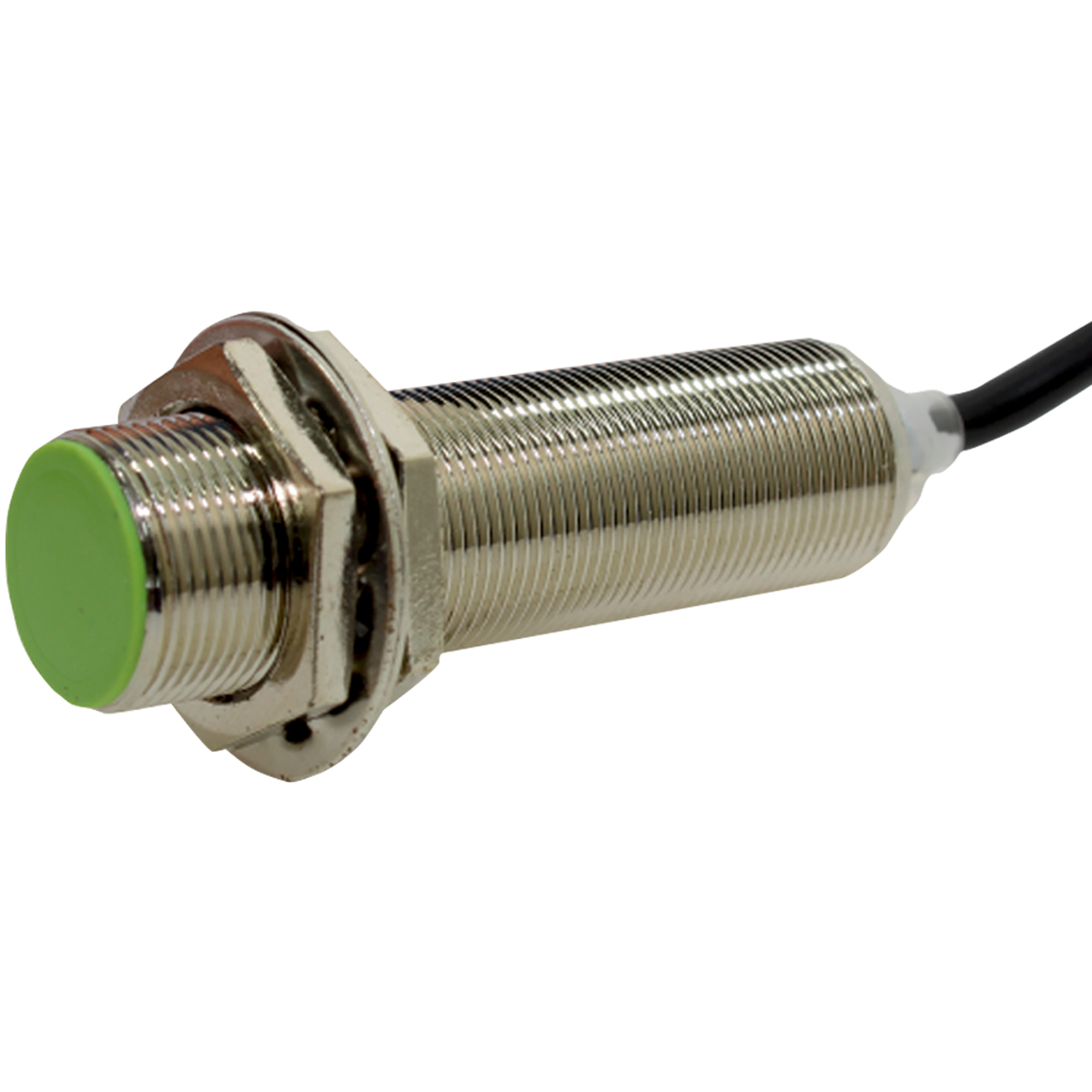 Sensor Indutivo Cilíndrico Roscado Sn=5Mm M18X1,00Mm Latão 4 Fios 10-36Vcc Conector M12 Pnp - Metaltex