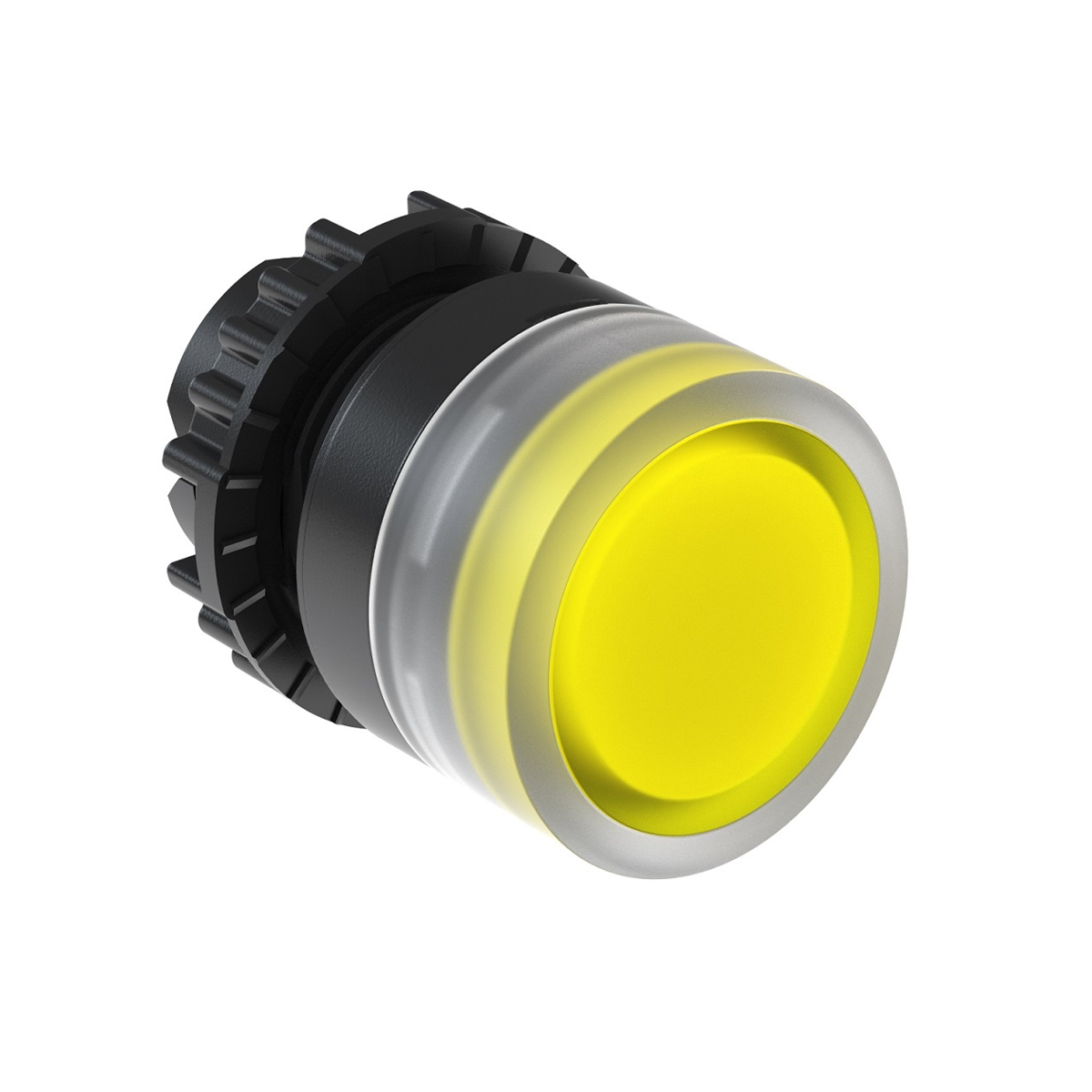 Frontal Plástico Botão Faceado Luminoso Sem Flange Iluminoso Pulsador Amarela 22mm BFI3WH - WEG