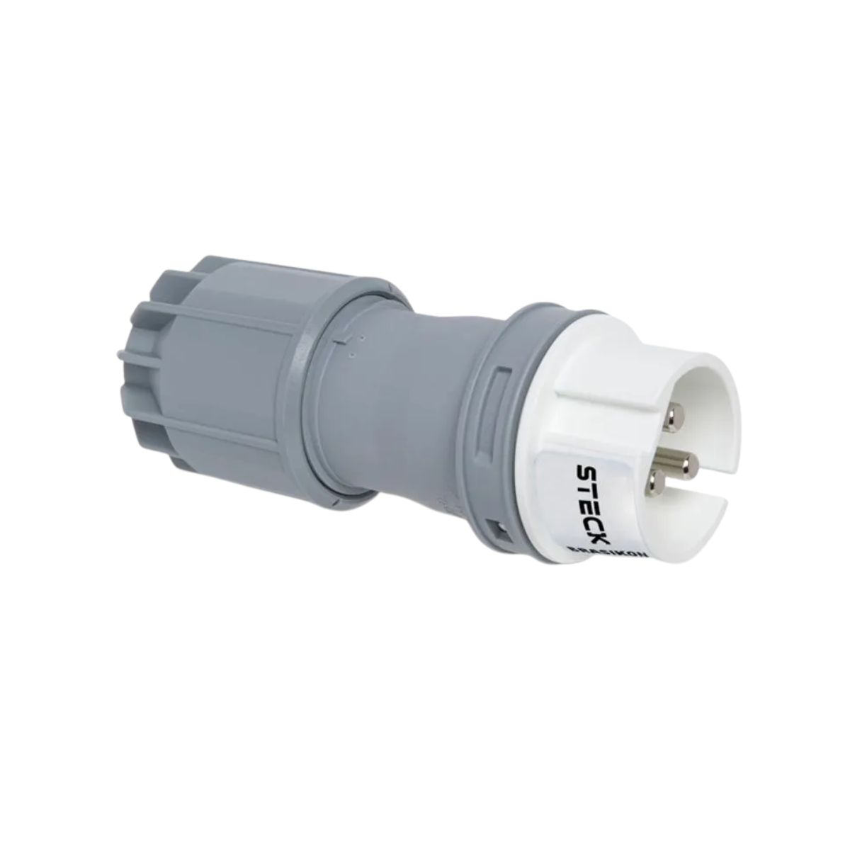 Plug Macho Móvel Termoplástico 3P 16A 42V Branco 12H - Steck