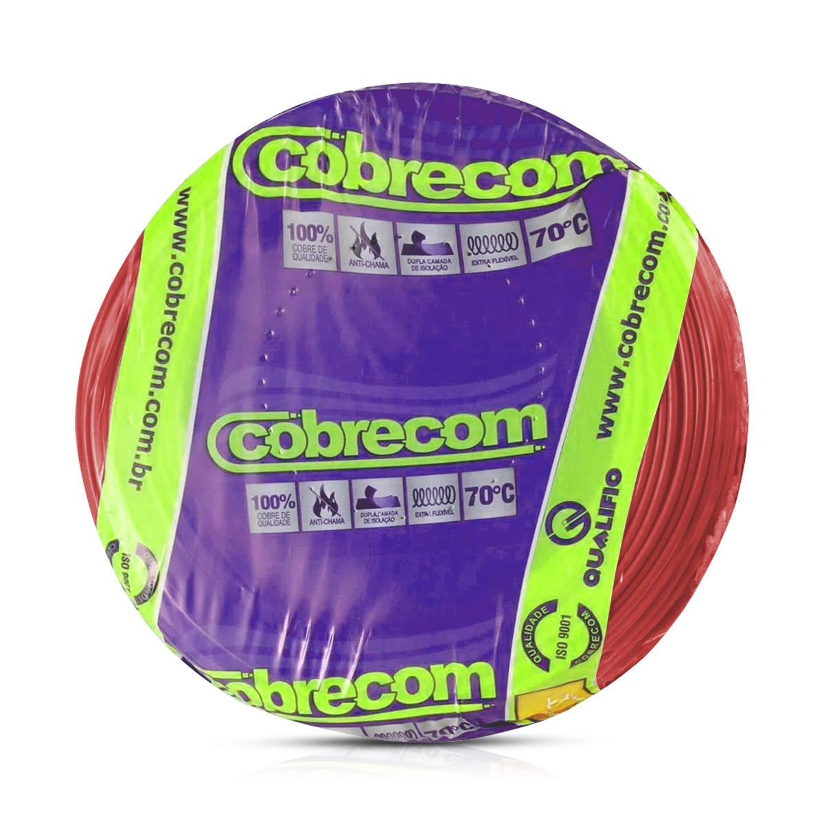 Cabo Flexível 750V Atox 6,00Mm Vermelho 70G 100 Metros - Cobrecom
