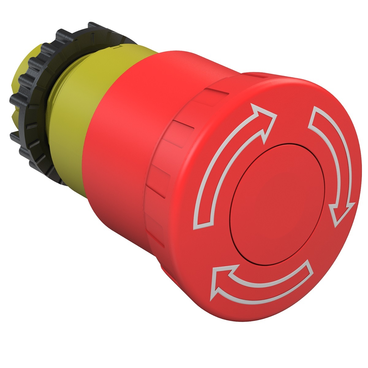 Frontal Plástico Botão Emergência 42mm Sem Flange Girar Para Soltar Vermelho 22mm CSWBESGWH - WEG