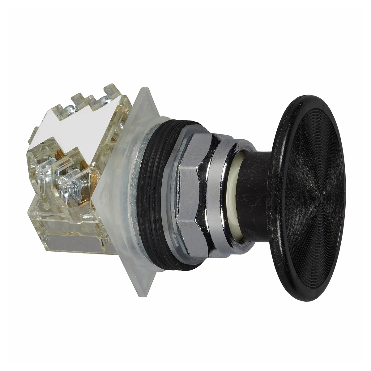 Botão Metálico Impulsão Soco 1Na+1Nf D57 30mm Preto 9001KR25BH13 - Schneider Electric