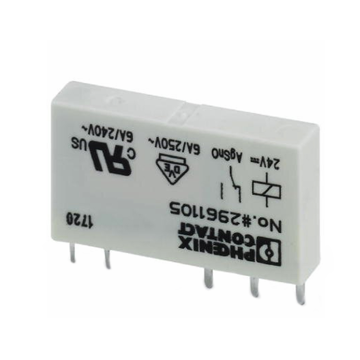 Relé Interface Mini 6A 24Vcc 1 Reversível Plug In - Phoenix