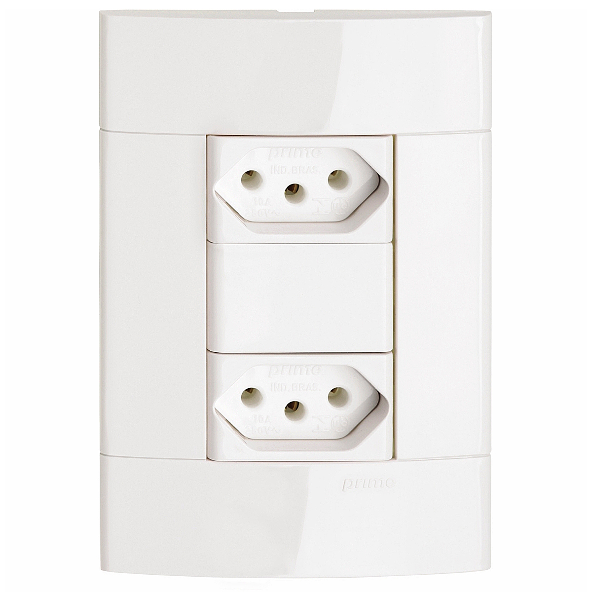 Conjunto 2 Tomadas 10A 250V Branco 4x2 - Schneider