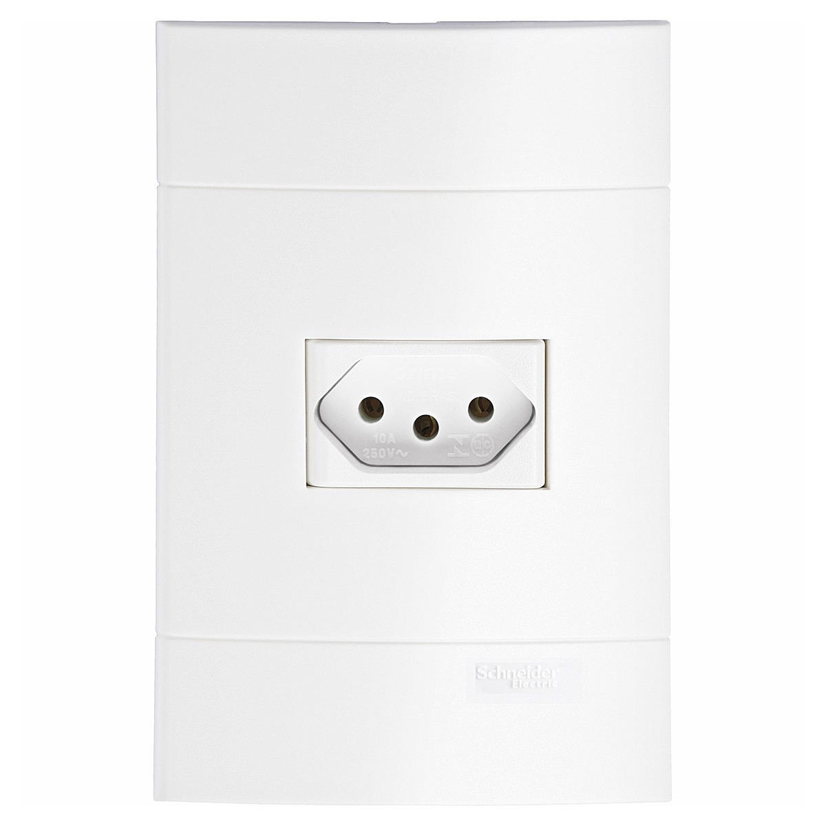 Conjunto 1 Tomada Horizontal 10A 4X2 Lunare Branco - Schneider Electric