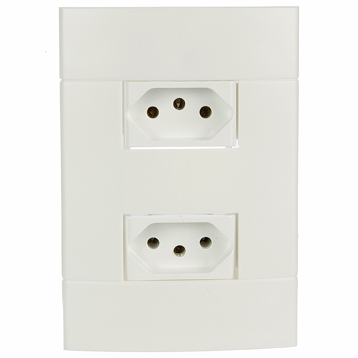 Conjunto 2 Tomada Distanciados 10A 4X2 Lunare Branco - Schneider Electric