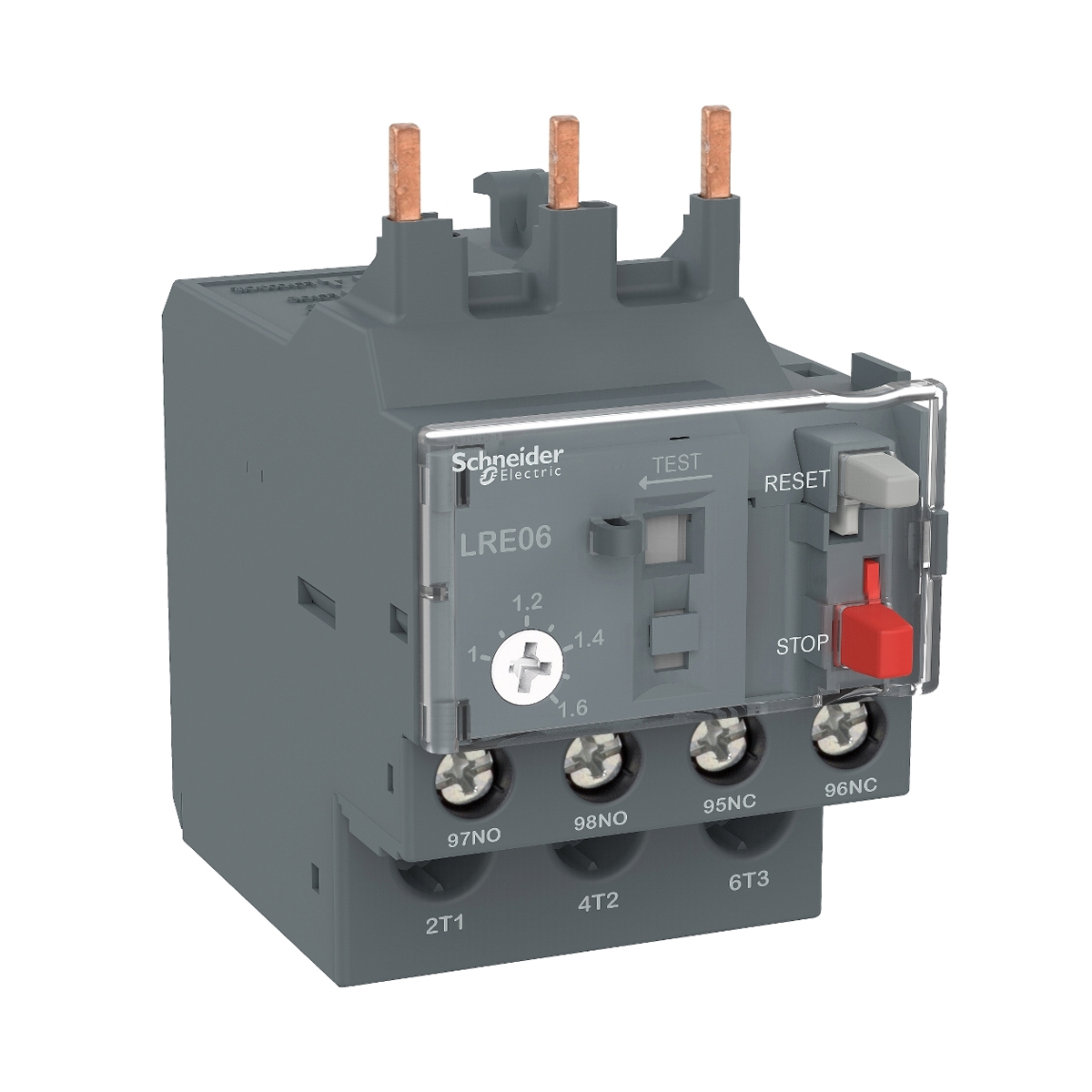 Relé Sobrecarga Térmico 1,6-2,5A Classe 10A LRE07 - Schneider Electric