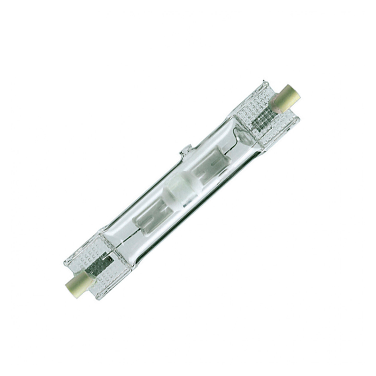 Lâmpada Vapor Metálico Duplo Contato 70W Rx7S 3000K Luz Amarela 118Mm - Ge Lampadas