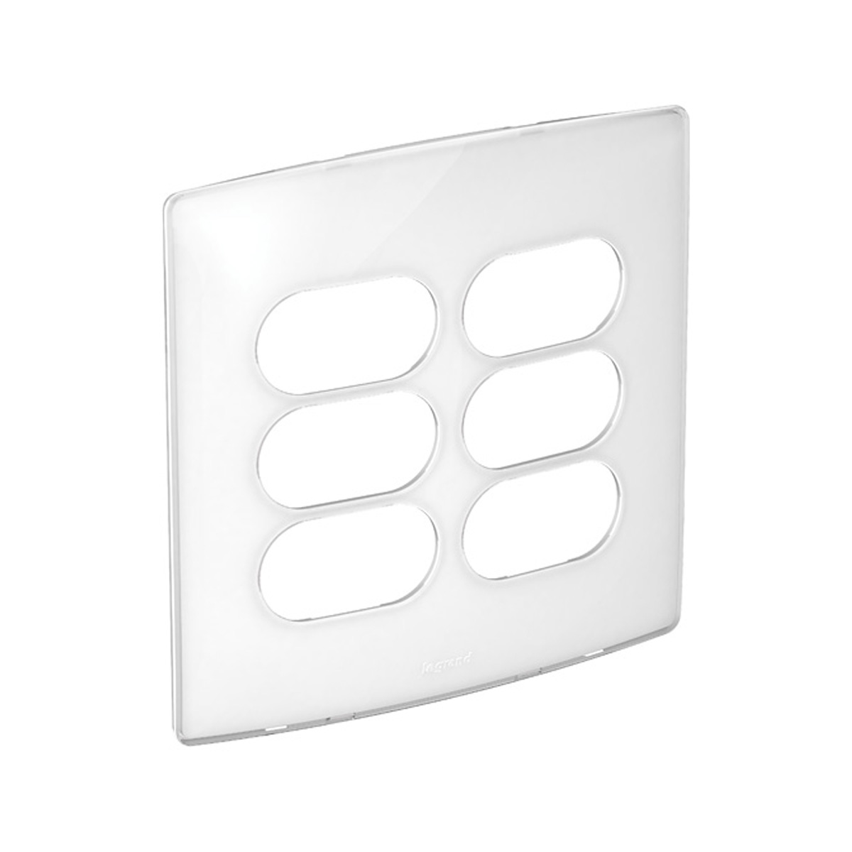 Placa Acabamento 6 Postos 4X4 Nereya Branco Gloss - Pial