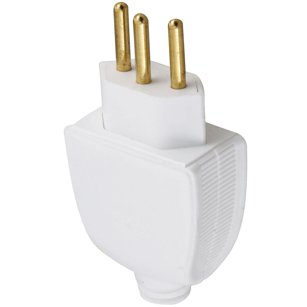 Plug Macho 10A 250V Branco Axial - Blux
