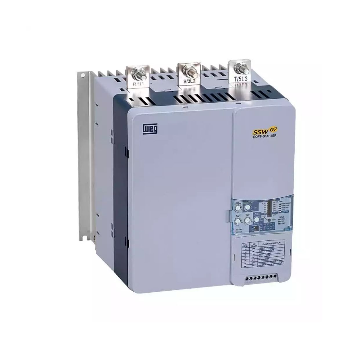 Chave Partida Softstarter Trifásico 130A 220-575V 55Kw Ip00 - Weg