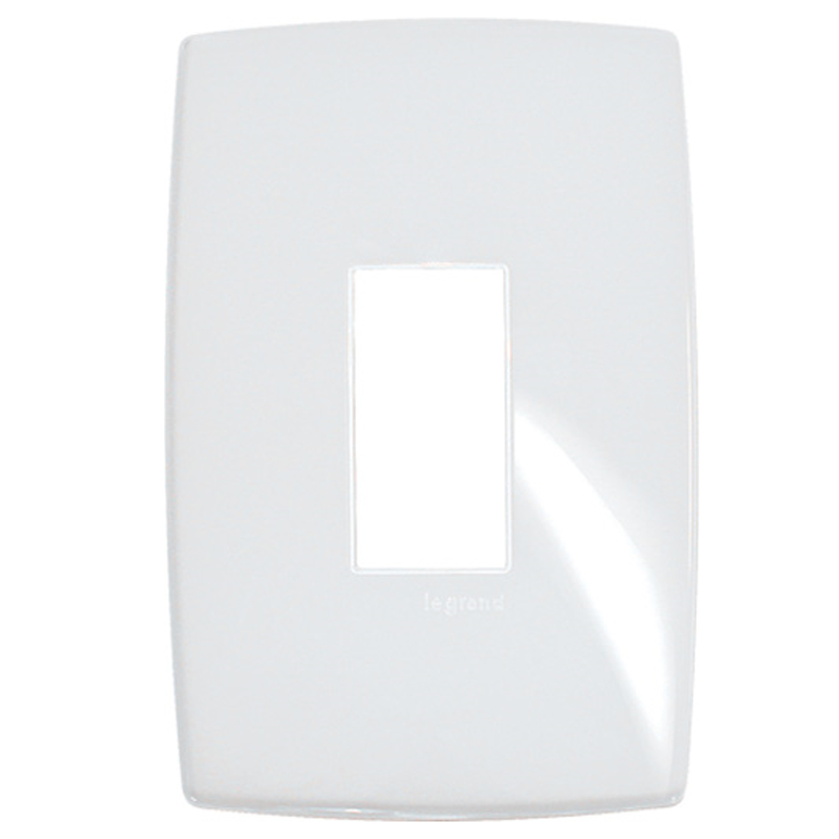 Placa Acabamento 1 Posto Vertical 4x2 Branco Gloss - Pialplus