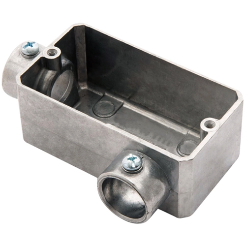 Condulete Alumínio Fixo Tipo Ll 1.1/2 Sem Rosca Sem Pintura Sem Tampa Sem Vedação - Daisa