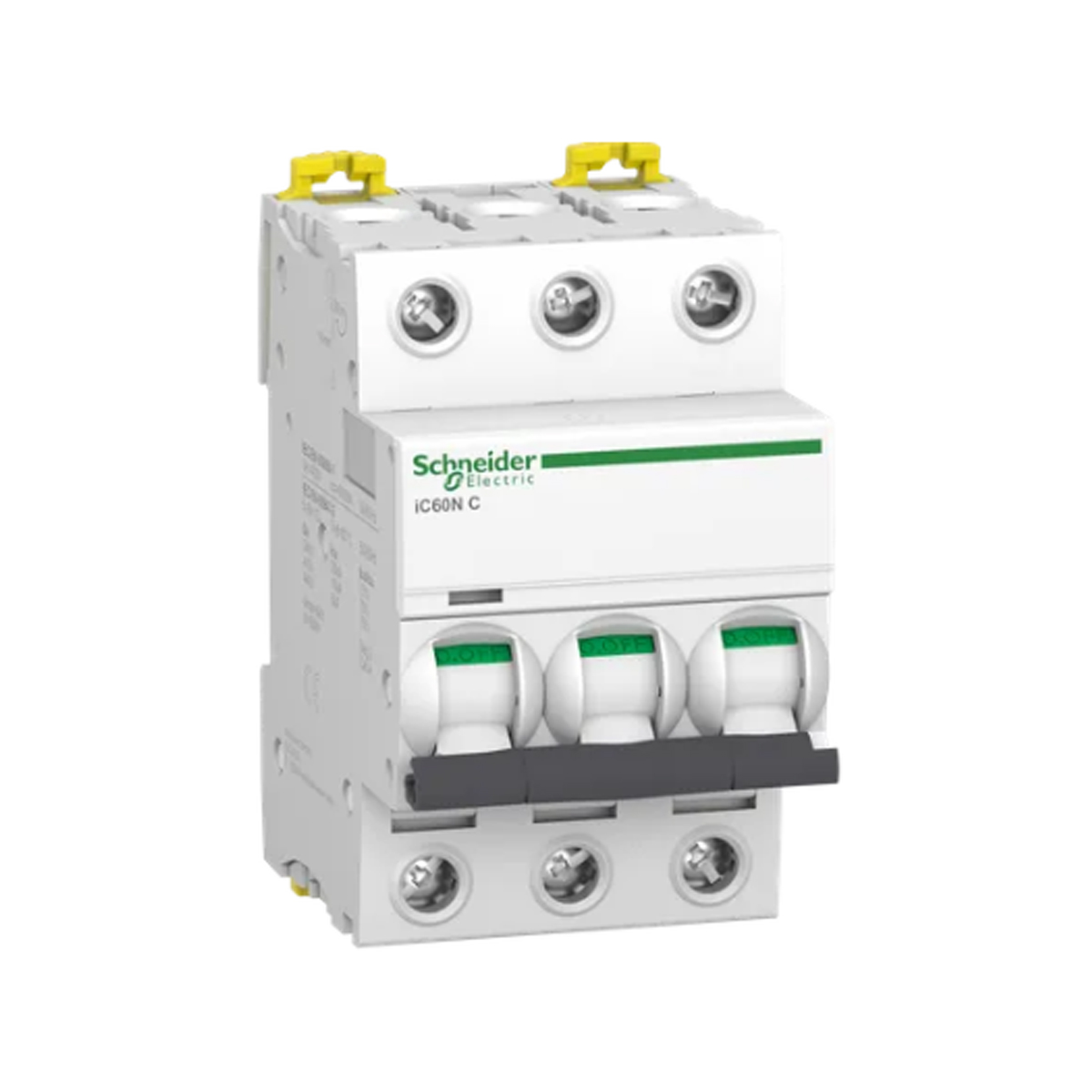 Disjuntor Mini Din Tripolar 63A Curva C 6Ka 230/400V A9F74363BR - Schneider Electric