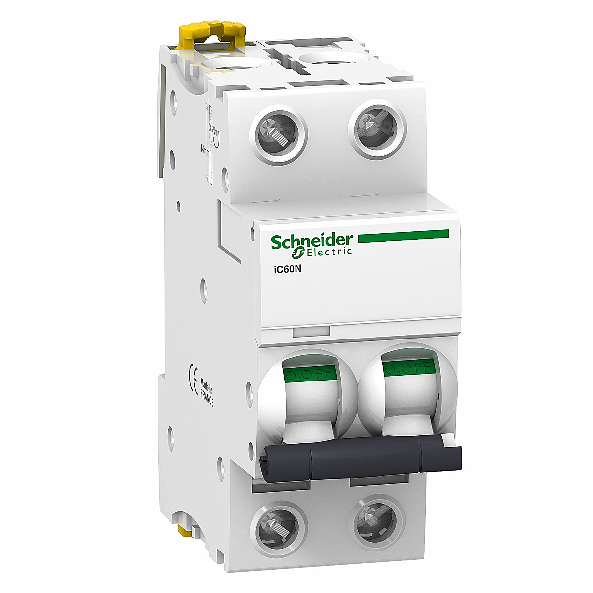 Disjuntor Mini Din Bipolar 2A Curva C 6Ka 230/400V A9F74202BR - Schneider Electric