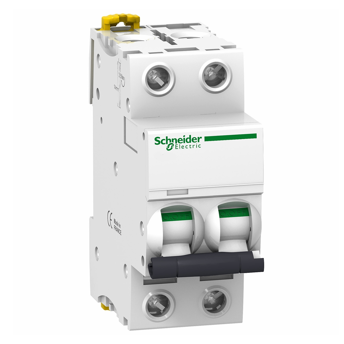 Disjuntor Mini Din Bipolar 20A Curva C 6Ka 230/400V A9F74220BR - Schneider Electric