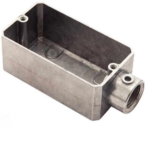 Condulete Alumínio Fixo Tipo E 1.1/2 Polegadas Sem Rosca Sem Pintura Sem Tampa Sem Vedação - Daisa