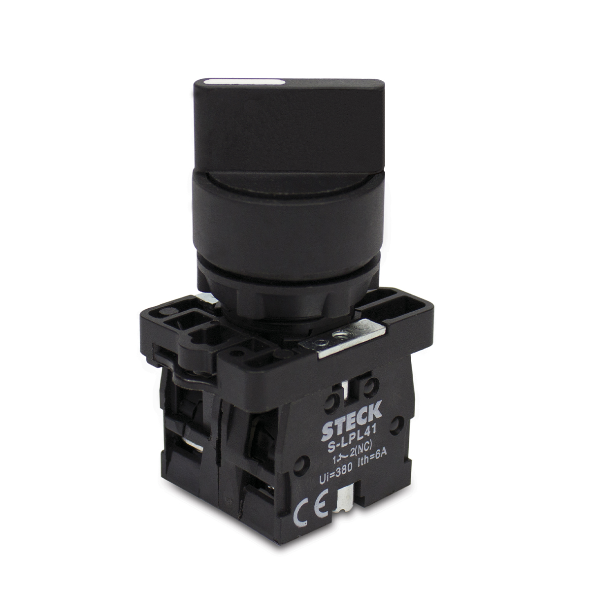 Botão Comutador Manopla Curta 0-1 Preto - Steck