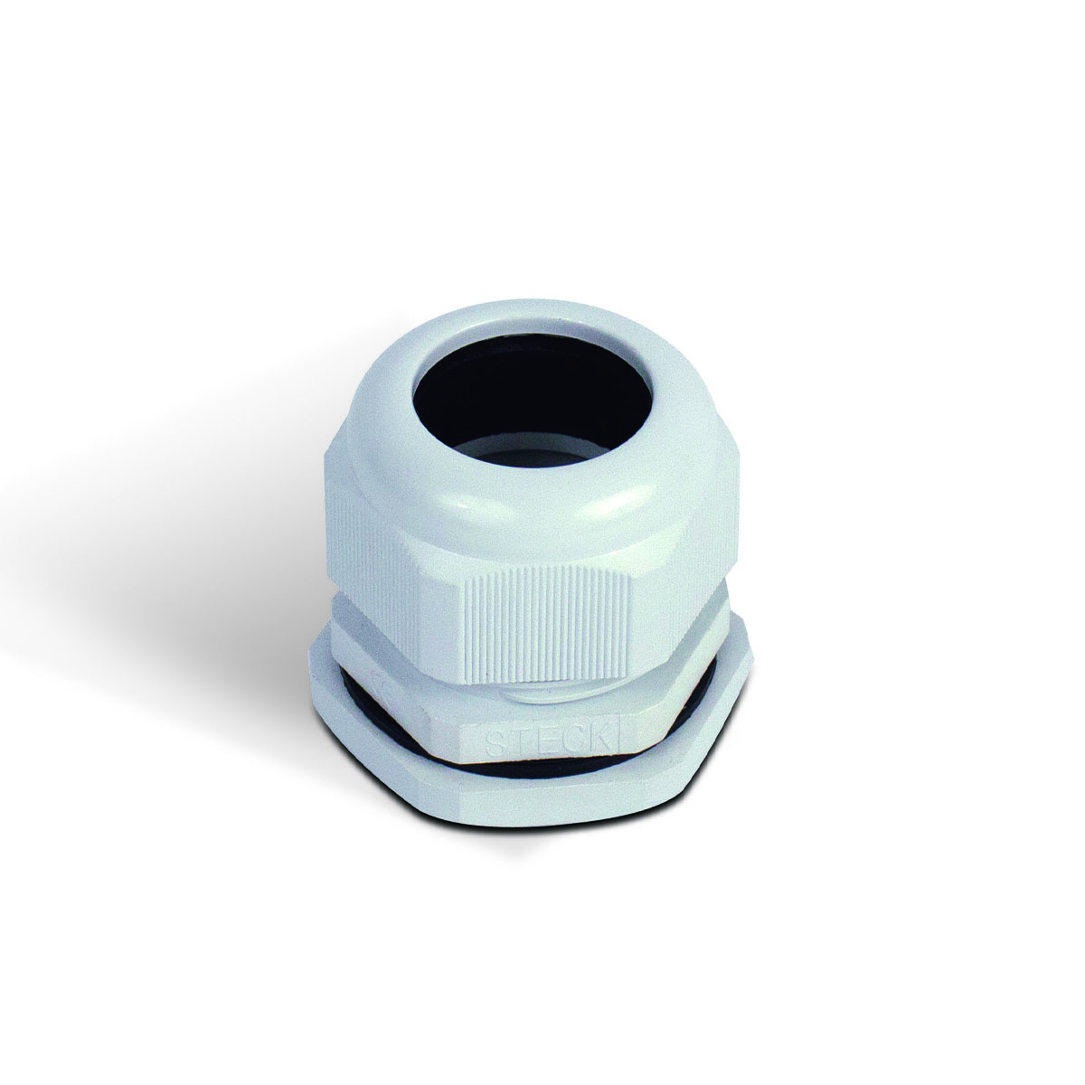 Prensa Cabo Nylon Métrica M25X1,5mm Cinza Com Contra Porca Ip67 Curta - Steck