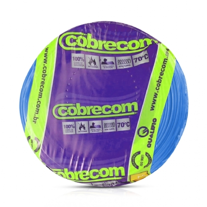 Cabo Flexível 750V Atox 6,00mm Azul 100 Metros - Cobrecom
