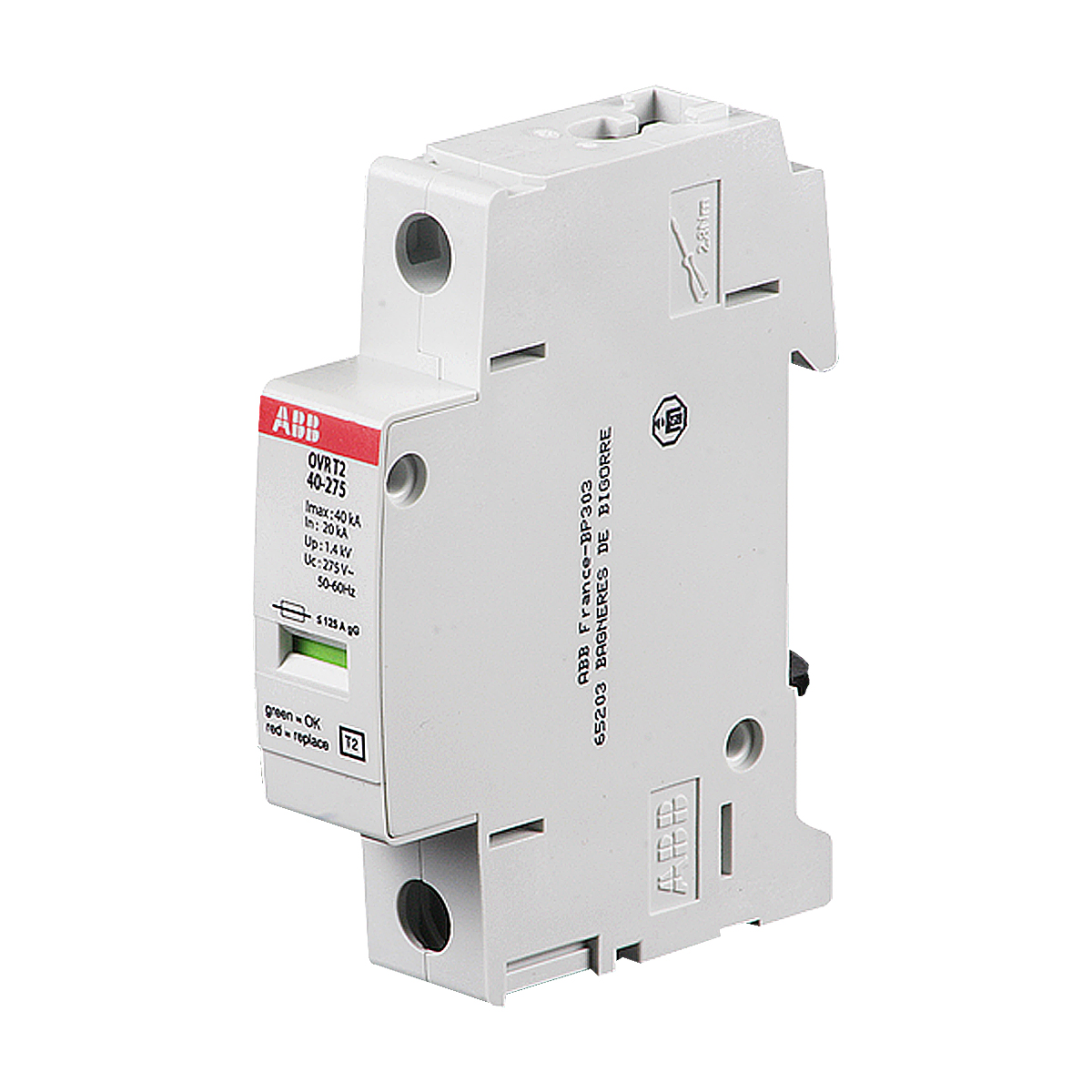 Dispositivo Proteção Surto Tipo 2 40Ka 275V Fase/Neutro Monopolar 2CTB804201R1100 - ABB