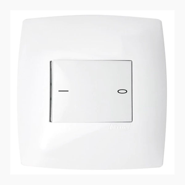 Conjunto 1 Interruptor Bipolar Simples Duplo 10A 4X2 Home Branco - Blux