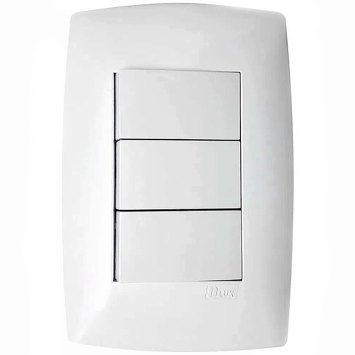 Conjunto 2 Interruptores Simples + 1 Interruptores Paralelo 10A 4X2 Home Branco - Blux