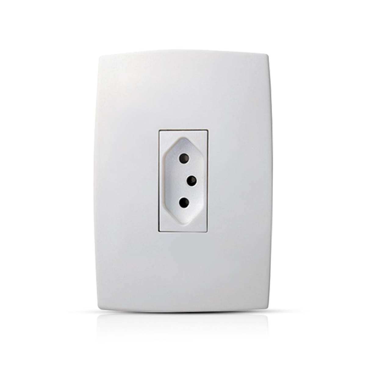 Conjunto 1 Tomada Vertical 10A 4X2 Home Branco - Blux