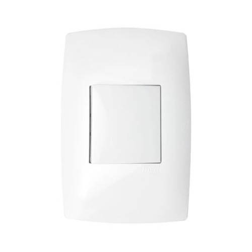 Placa Acabamento 2 Postos Horizontal 4X2 Home Branco - Blux