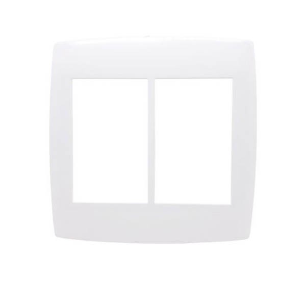 Placa Acabamento 6 Postos 4X4 Home Branco - Blux