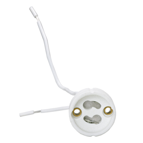 Soquete Porcelana Incorporado Para Luminária Gu10/Gz10 2A/250V Com Rabicho