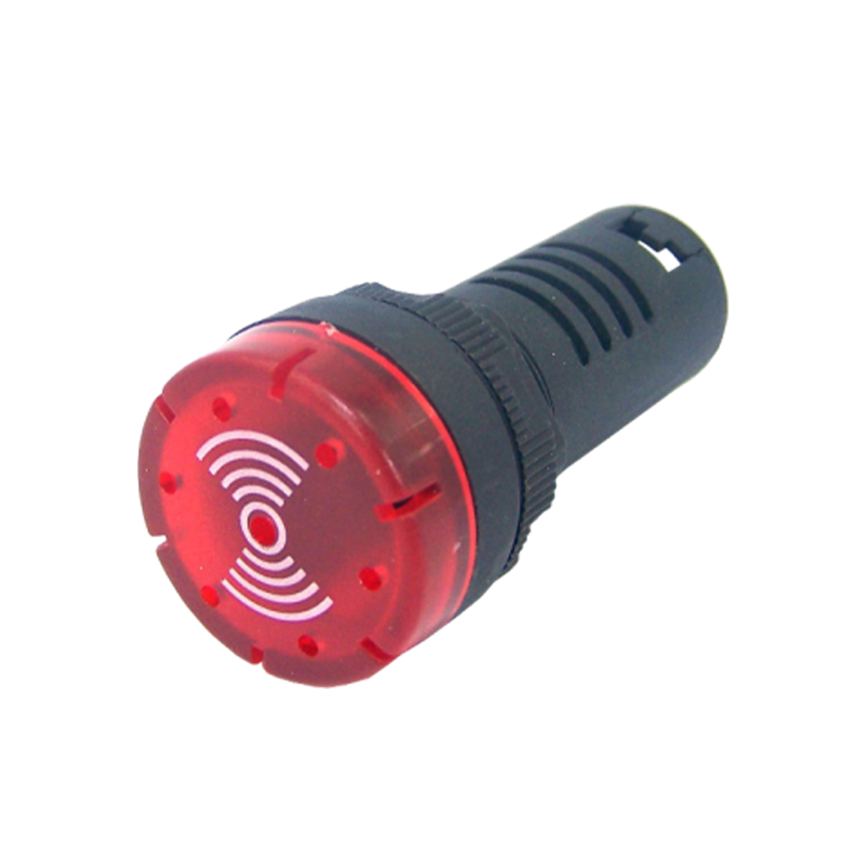 Sinaleiro Sonoro Cigarra Plástico Vermelho 220V Ip65 Max Botton 22mm Monobloco - Steck