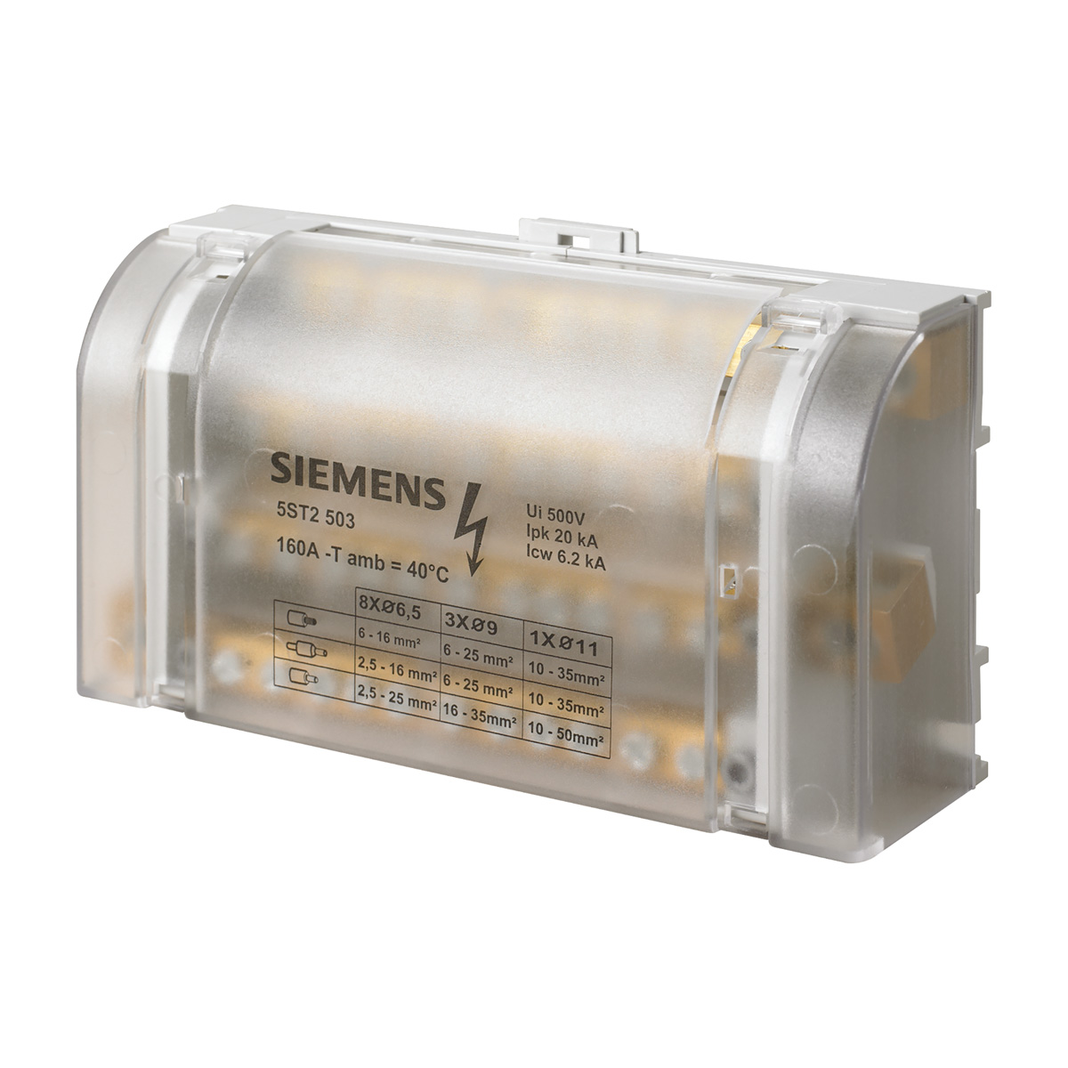 Bloco Distribuição 500V 160A 4P 5ST2503 - Siemens