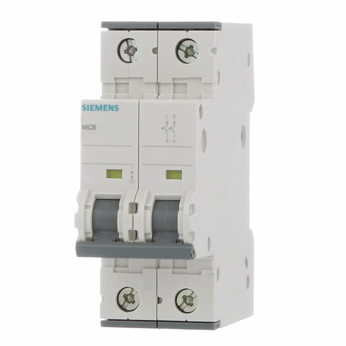 Disjuntor Mini Din Bipolar 25A Termomagnético Curva C 15Ka 230/400V 5SY62257 Siemens