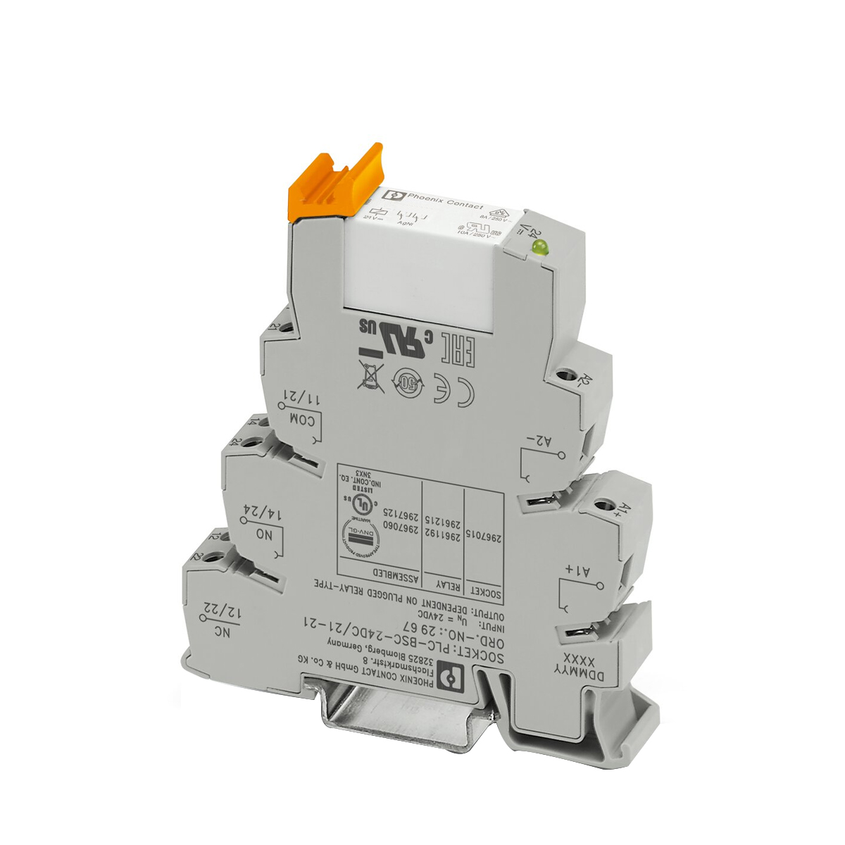 Acoplador Relé Individual 24Vcc Plcrsc24Vcc2121 PLC-RSC- 24DC/21-21 - Phoenix