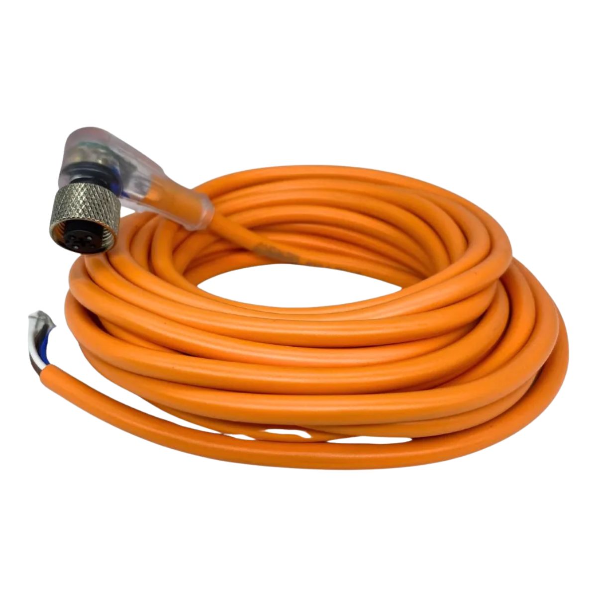 Conector Sensor C/Cabo Femea Angular 4 Polos 250V M12 4 Pinos Cabo 5M C/Led - Metaltex