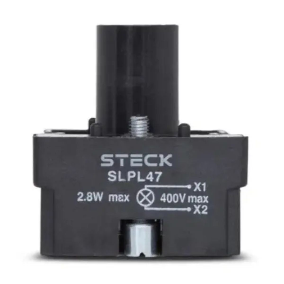 Bloco Contato Iluminado P/Botão/Sinaleiro 6-380V - Steck