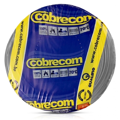 Cabo Flexível 750V PVC 1,50mm Cinza 100 Metros - Cobrecom