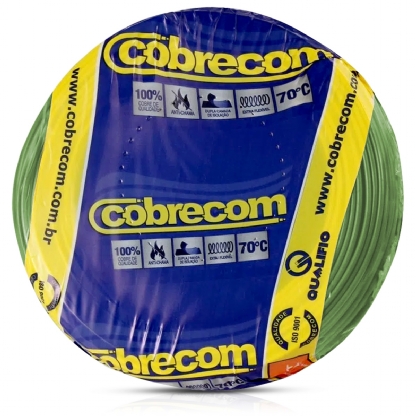 Cabo Flexível 750V PVC 1,50mm Verde 100 Metros - Cobrecom