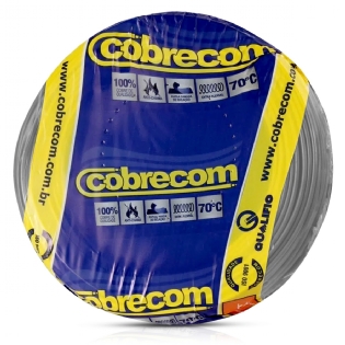 Cabo Flexível 750V PVC 2,50mm Cinza 100 Metros - Cobrecom